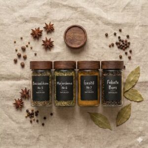 Fűszertartó üveg szett